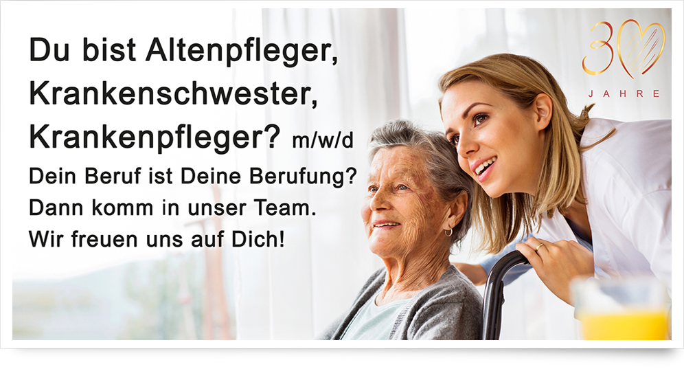 Jobangebot als Pfleger oder Pflegerin